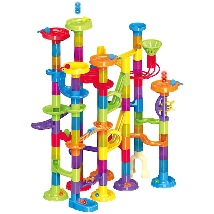 Set de Constructie cu Bile de Sticla Kidprotect Marble SphereStack, 123 de Piese Set de Constructie cu Bile de Sticla Kidprotect Marble SphereStack, 123 de Piese